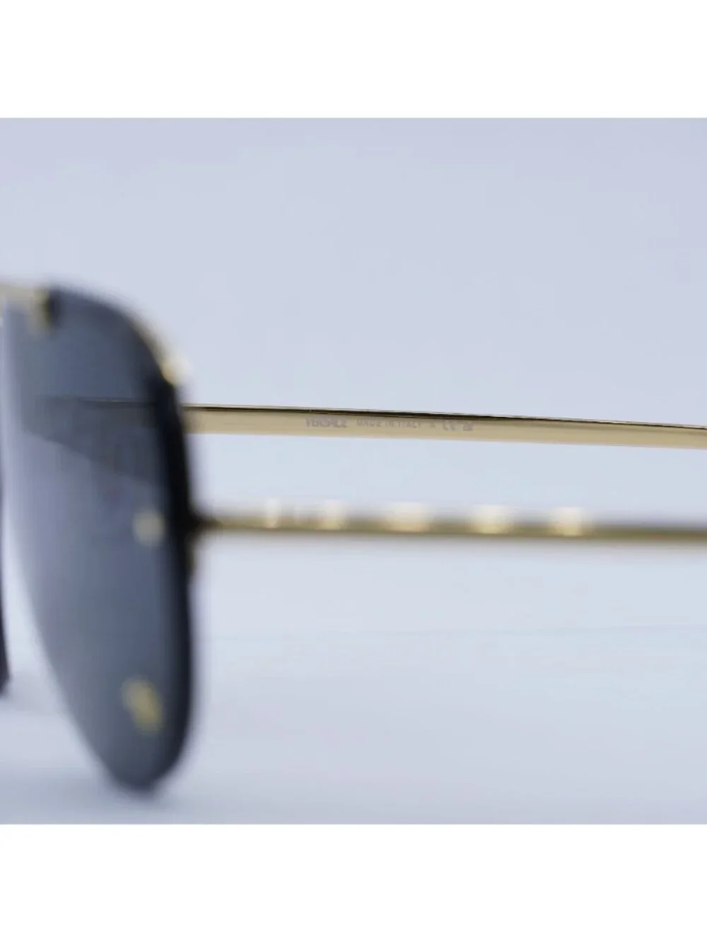 Versace VE2231 100287 Sunglasses Gold Aviator Frame, Grey Lenses